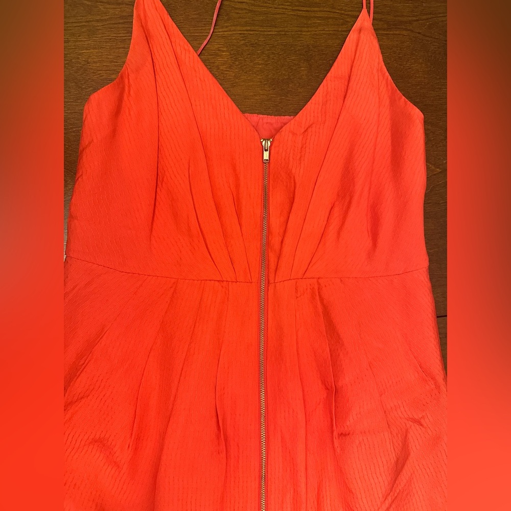 Ali Ro Vibrant Coral Backless Dress - Picture 2 of 4